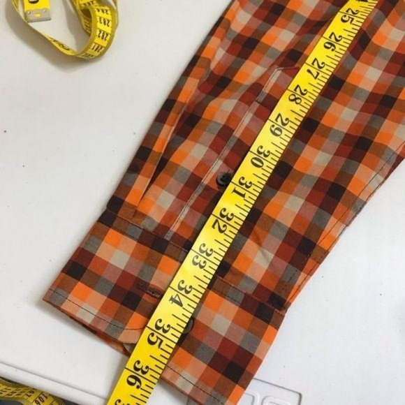 Saddlebred XL Orange Long Sleeve Button Down Shirt - Picture 5 of 10